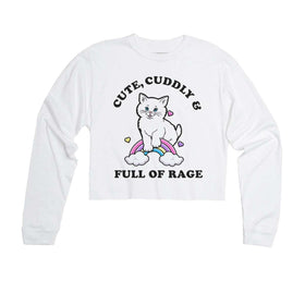 Unisex | Rage Kitty | Cutie Long Sleeve - Arm The Animals Clothing Co.