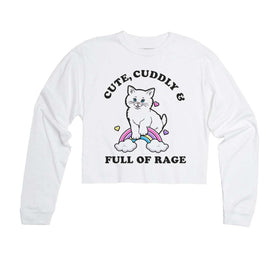 Unisex | Rage Kitty | Cutie Long Sleeve - Arm The Animals Clothing Co.