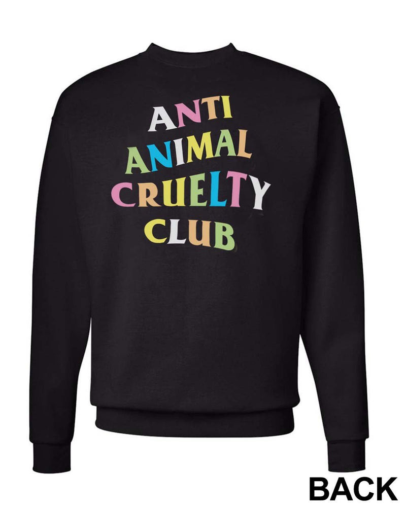 Load image into Gallery viewer, Unisex | Rainbow Anti Animal Cruelty Club | Crewneck Sweatshirt - Arm The Animals Clothing Co.
