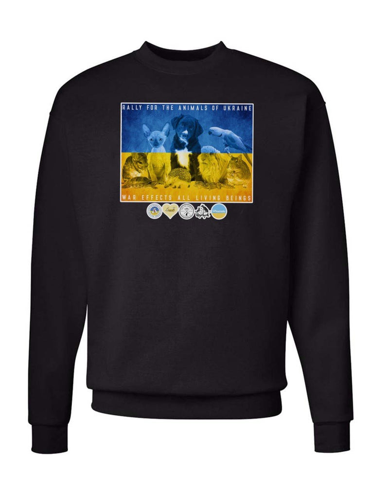 Load image into Gallery viewer, Unisex | Rally For Ukraine | Crewneck Sweatshirt - Arm The Animals Clothing Co.
