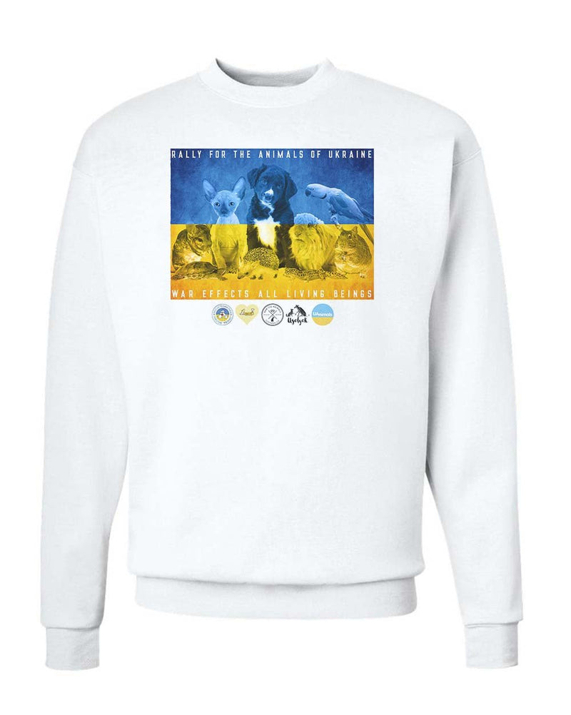 Load image into Gallery viewer, Unisex | Rally For Ukraine | Crewneck Sweatshirt - Arm The Animals Clothing Co.
