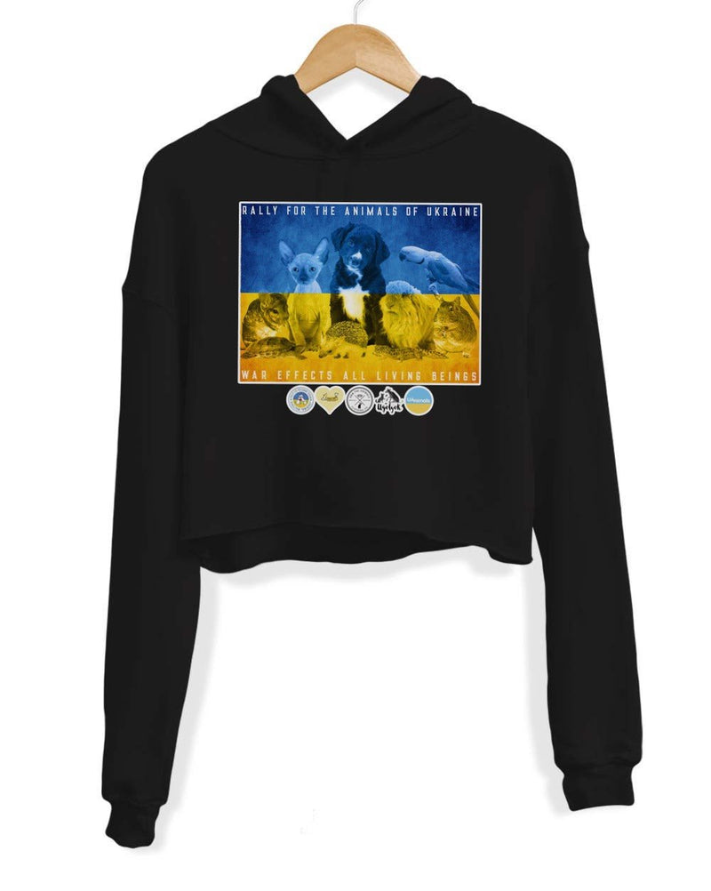 Load image into Gallery viewer, Unisex | Rally For Ukraine | Crop Hoodie - Arm The Animals Clothing Co.
