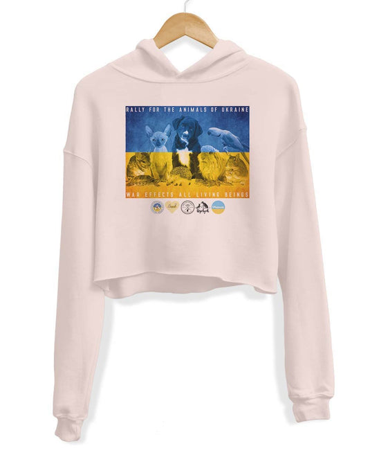 Unisex | Rally For Ukraine | Crop Hoodie - Arm The Animals Clothing Co.