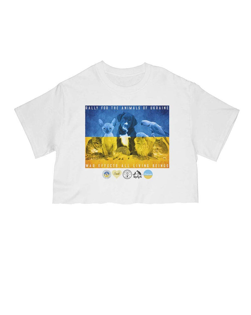 Load image into Gallery viewer, Unisex | Rally For Ukraine | Cut Tee - Arm The Animals Clothing Co.
