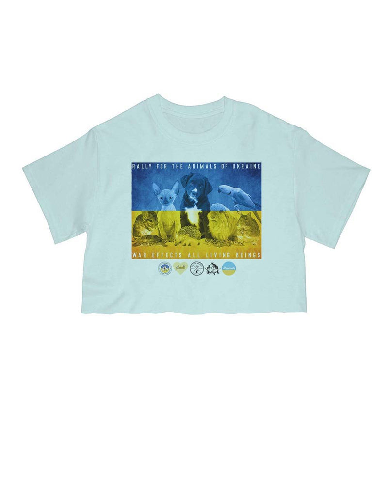 Load image into Gallery viewer, Unisex | Rally For Ukraine | Cut Tee - Arm The Animals Clothing Co.
