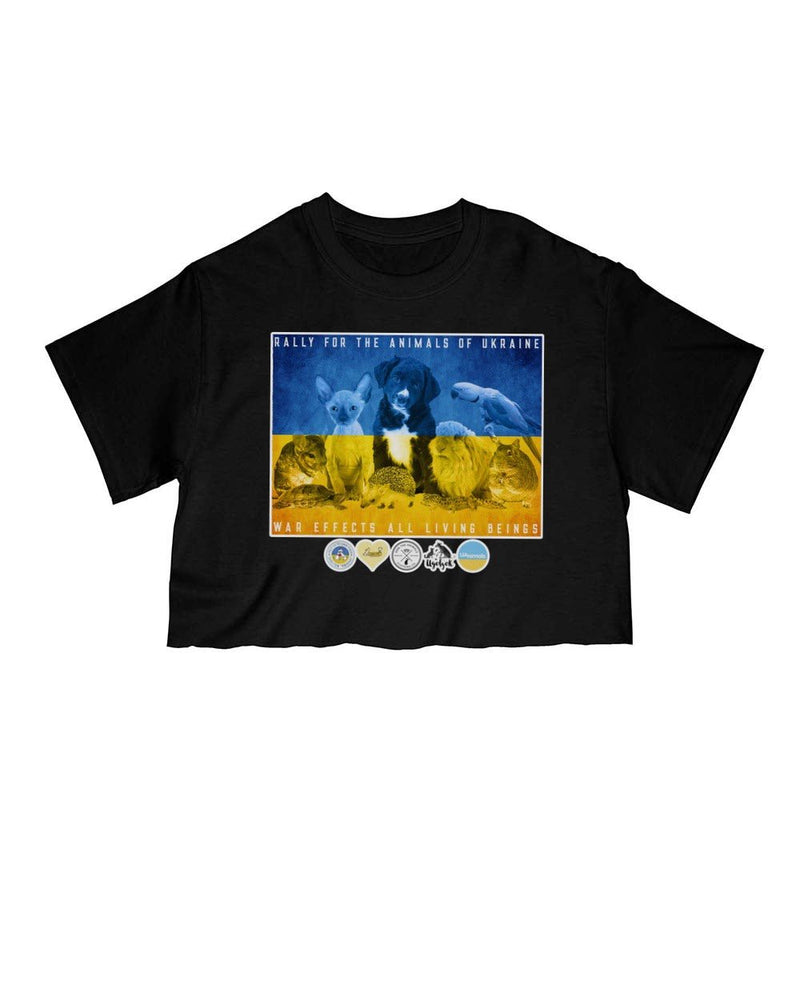 Load image into Gallery viewer, Unisex | Rally For Ukraine | Cut Tee - Arm The Animals Clothing Co.
