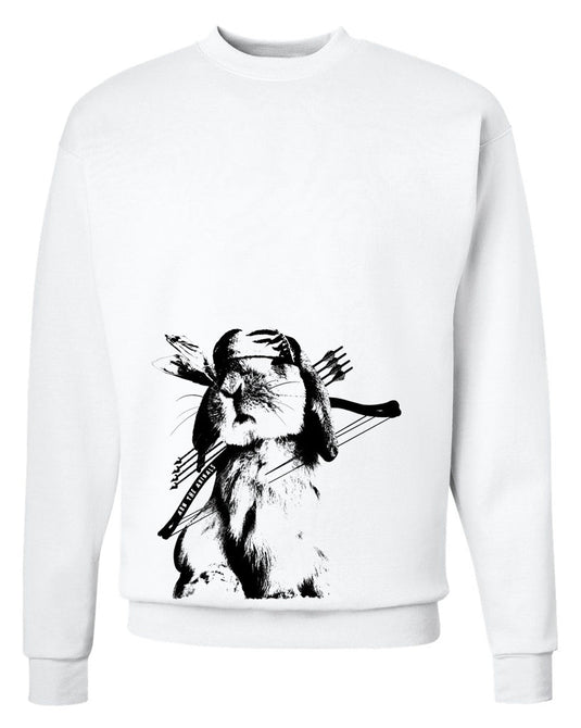Unisex | Rambo Bunny | Crewneck Sweatshirt - Arm The Animals Clothing Co.