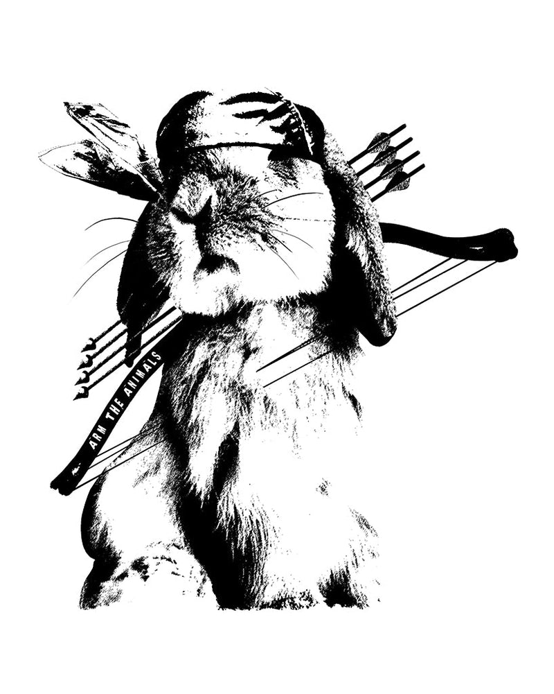Load image into Gallery viewer, Unisex | Rambo Bunny | Crewneck Sweatshirt - Arm The Animals Clothing Co.
