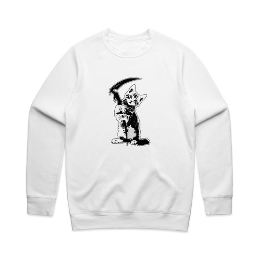 Unisex | Reaper Kitty | Crewneck Sweatshirt - Arm The Animals Clothing LLC