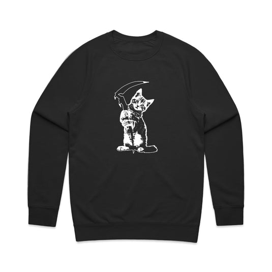 Unisex | Reaper Kitty | Crewneck Sweatshirt - Arm The Animals Clothing LLC