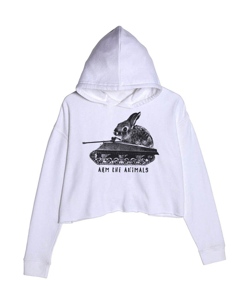 Load image into Gallery viewer, Unisex | Renegade Bunny | Crop Hoodie - Arm The Animals Clothing LLC
