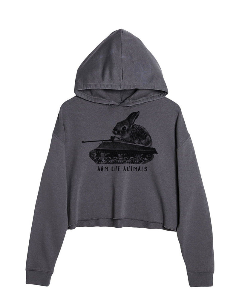 Load image into Gallery viewer, Unisex | Renegade Bunny | Crop Hoodie - Arm The Animals Clothing LLC
