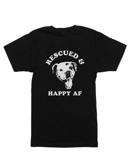 Unisex | Rescued and Happy AF | Crew - Arm The Animals Clothing Co.
