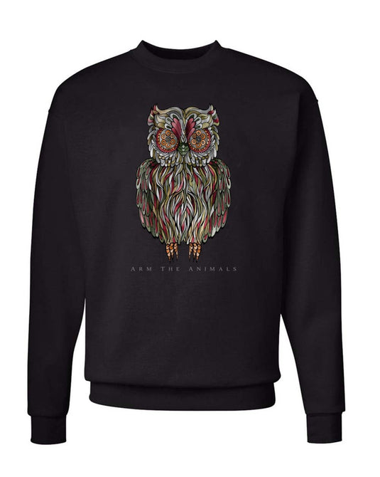 Unisex | Rev-Owl-Ver | Crewneck Sweatshirt - Arm The Animals Clothing Co.