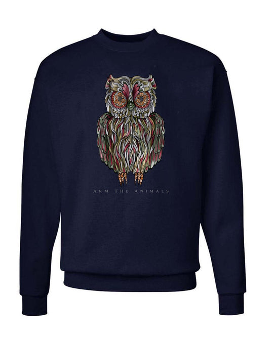 Unisex | Rev-Owl-Ver | Crewneck Sweatshirt - Arm The Animals Clothing Co.