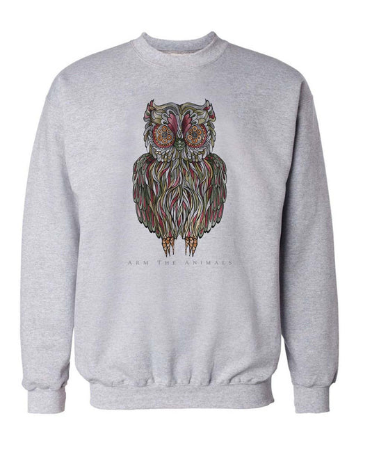 Unisex | Rev-Owl-Ver | Crewneck Sweatshirt - Arm The Animals Clothing Co.