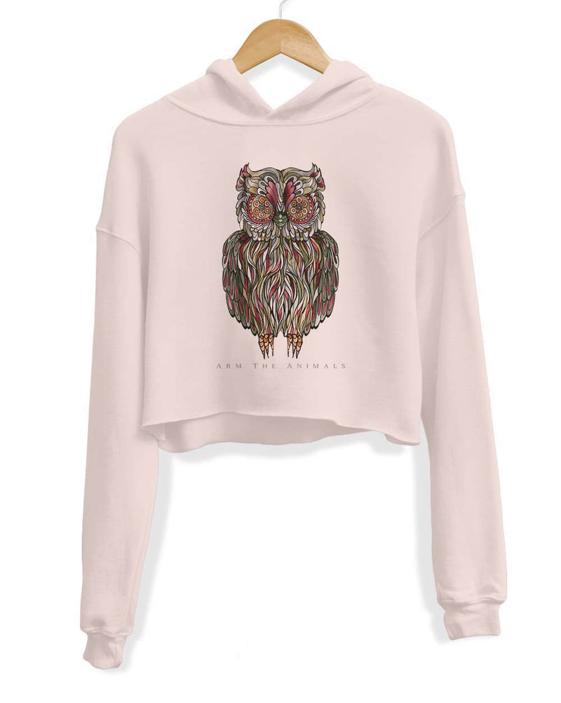 Load image into Gallery viewer, Unisex | Rev-Owl-Ver | Crop Hoodie - Arm The Animals Clothing Co.
