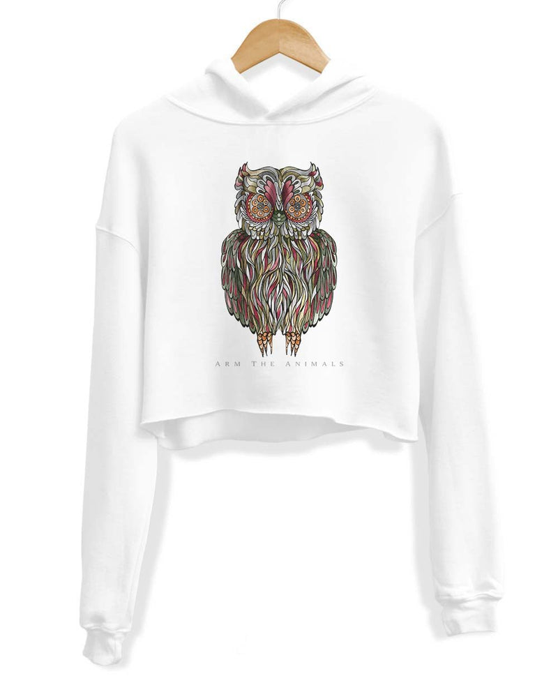 Load image into Gallery viewer, Unisex | Rev-Owl-Ver | Crop Hoodie - Arm The Animals Clothing Co.
