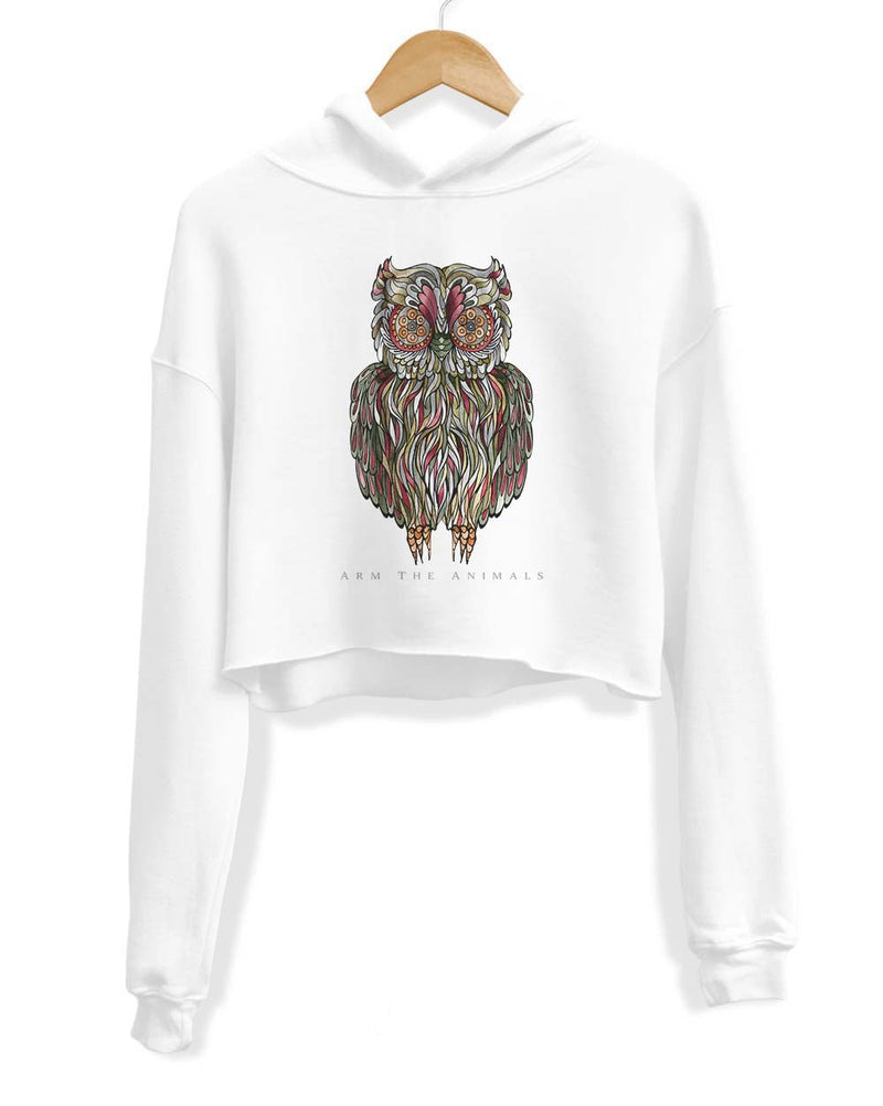 Load image into Gallery viewer, Unisex | Rev-Owl-Ver | Crop Hoodie - Arm The Animals Clothing Co.
