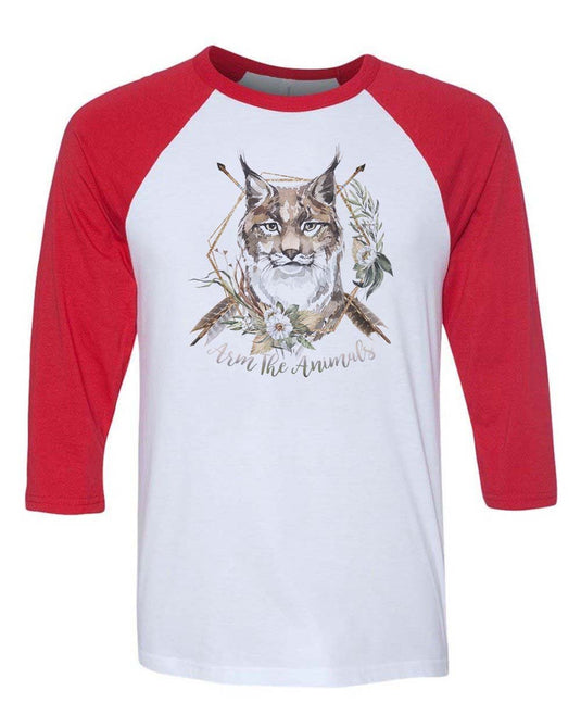 Unisex | Ridgeline Lynx | 3/4 Sleeve Raglan - Arm The Animals Clothing Co.