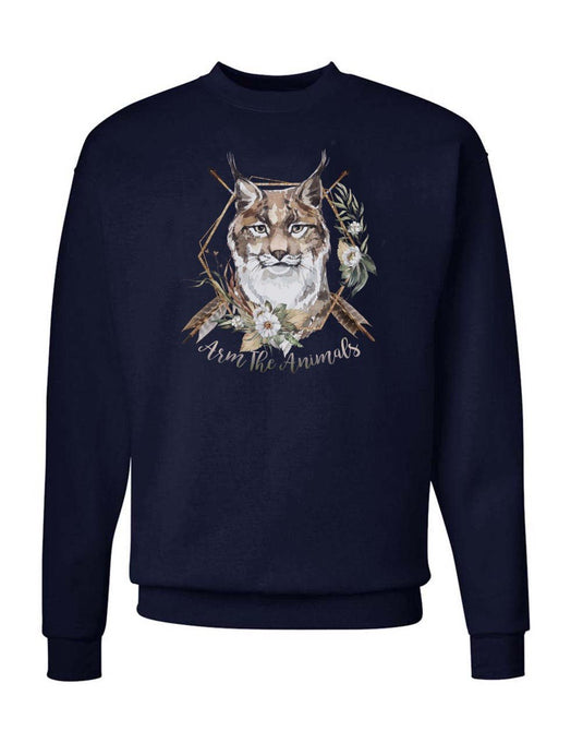 Unisex | Ridgeline Lynx | Crewneck Sweatshirt - Arm The Animals Clothing Co.