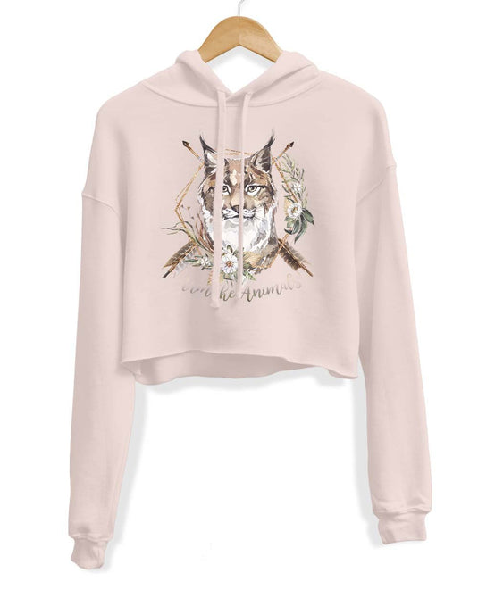 Unisex | Ridgeline Lynx | Crop Hoodie - Arm The Animals Clothing Co.