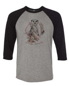 Unisex | Ridgeline Meerkat | 3/4 Sleeve Raglan - Arm The Animals Clothing Co.