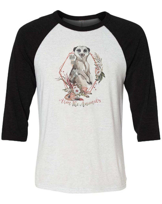 Unisex | Ridgeline Meerkat | 3/4 Sleeve Raglan - Arm The Animals Clothing Co.