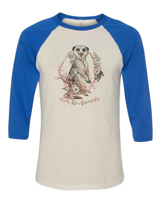 Unisex | Ridgeline Meerkat | 3/4 Sleeve Raglan - Arm The Animals Clothing Co.