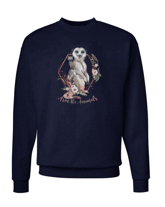 Unisex | Ridgeline Meerkat | Crewneck Sweatshirt - Arm The Animals Clothing Co.