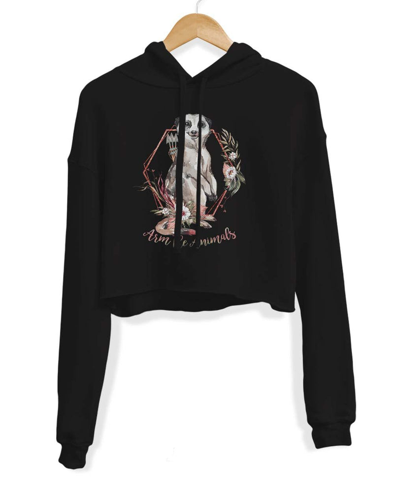 Load image into Gallery viewer, Unisex | Ridgeline Meerkat | Crop Hoodie - Arm The Animals Clothing Co.
