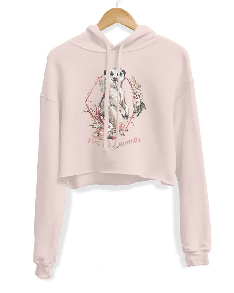 Load image into Gallery viewer, Unisex | Ridgeline Meerkat | Crop Hoodie - Arm The Animals Clothing Co.
