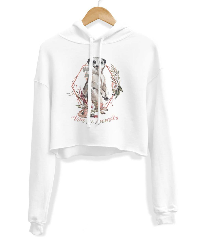 Load image into Gallery viewer, Unisex | Ridgeline Meerkat | Crop Hoodie - Arm The Animals Clothing Co.
