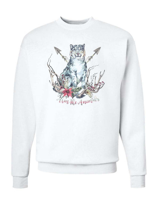 Unisex | Ridgeline Snow Leopard | Crewneck Sweatshirt - Arm The Animals Clothing Co.