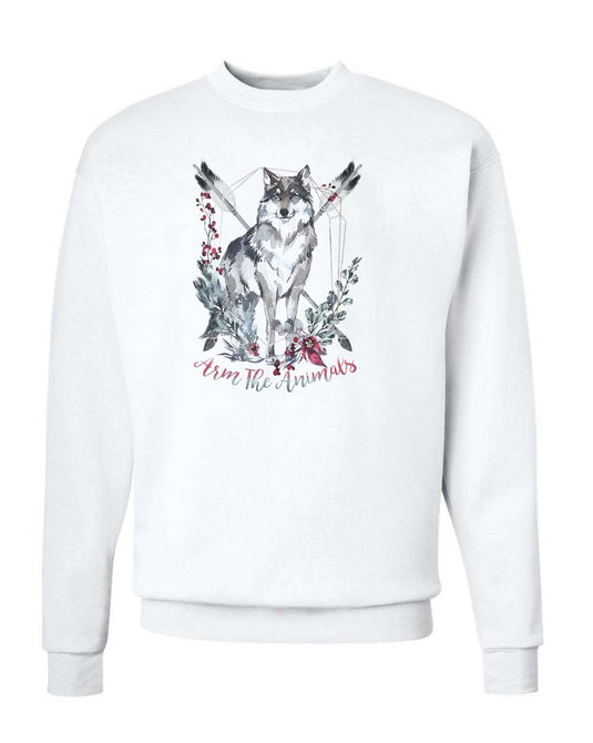 Unisex | Ridgeline Wolf | Crewneck Sweatshirt - Arm The Animals Clothing Co.