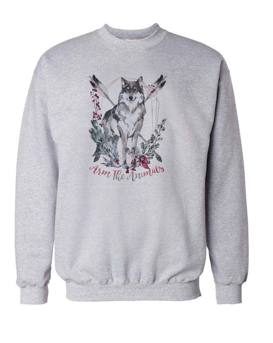 Unisex | Ridgeline Wolf | Crewneck Sweatshirt - Arm The Animals Clothing Co.
