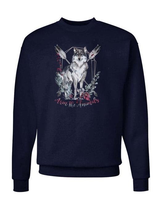 Unisex | Ridgeline Wolf | Crewneck Sweatshirt - Arm The Animals Clothing Co.