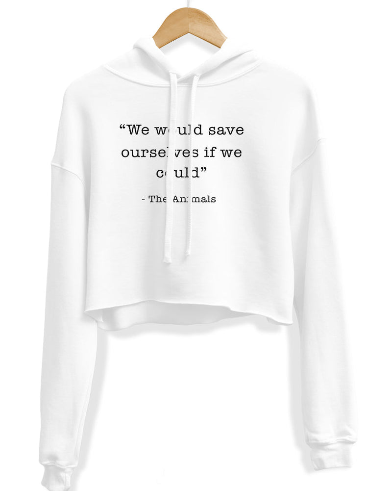 Load image into Gallery viewer, Unisex | Save Ourselves | Crop Hoodie - Arm The Animals Clothing Co.
