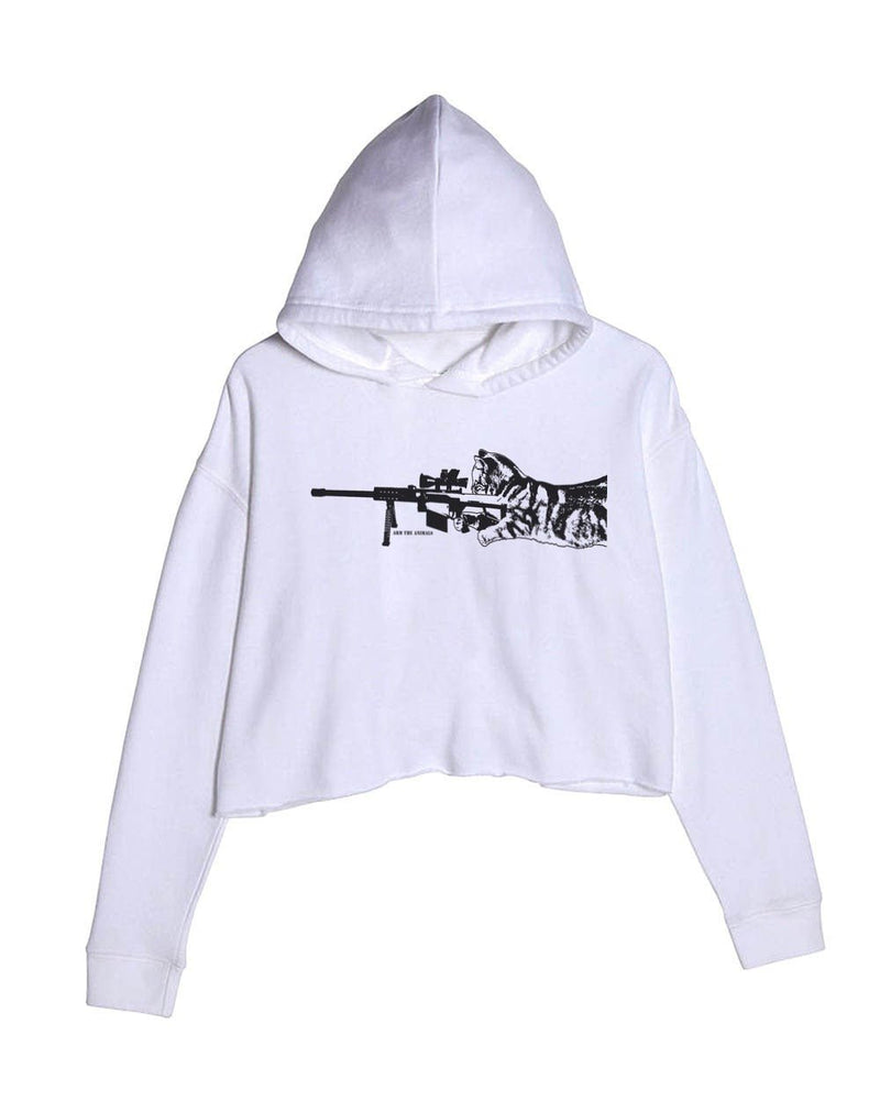 Load image into Gallery viewer, Unisex | Scout Snipurr | Crop Hoodie - Arm The Animals Clothing LLC
