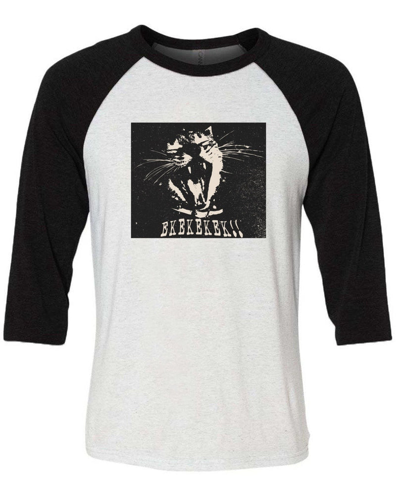 Load image into Gallery viewer, Unisex | Scream Ekekeke | 3/4 Sleeve Raglan - Arm The Animals Clothing Co.
