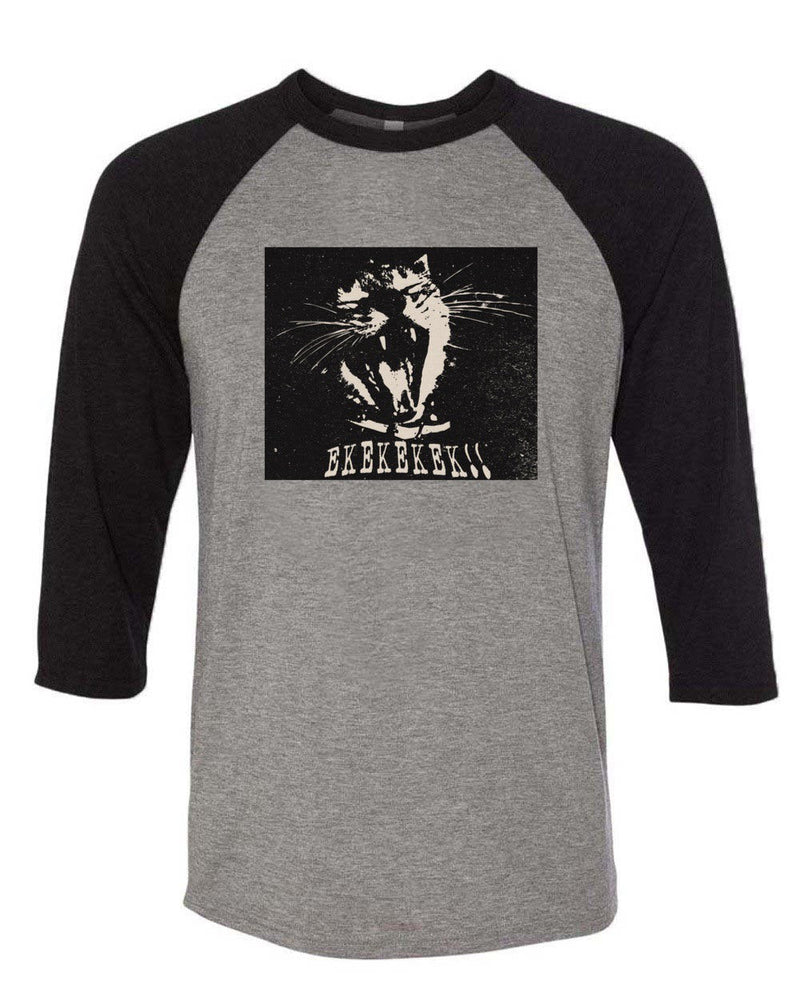 Load image into Gallery viewer, Unisex | Scream Ekekeke | 3/4 Sleeve Raglan - Arm The Animals Clothing Co.
