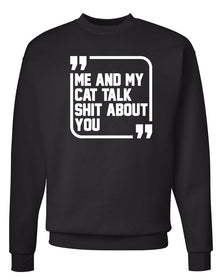 Unisex | Sh*t Talkers (Cat) | Crewneck Sweatshirt - Arm The Animals Clothing Co.