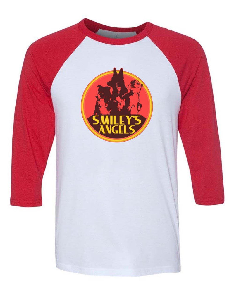 Load image into Gallery viewer, Unisex | Smiley&#39;s Angels | 3/4 Sleeve Raglan - Arm The Animals Clothing Co.
