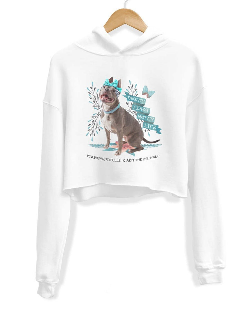 Load image into Gallery viewer, Unisex | Take My Leash Not My Life | Crop Hoodie - Arm The Animals Clothing Co.
