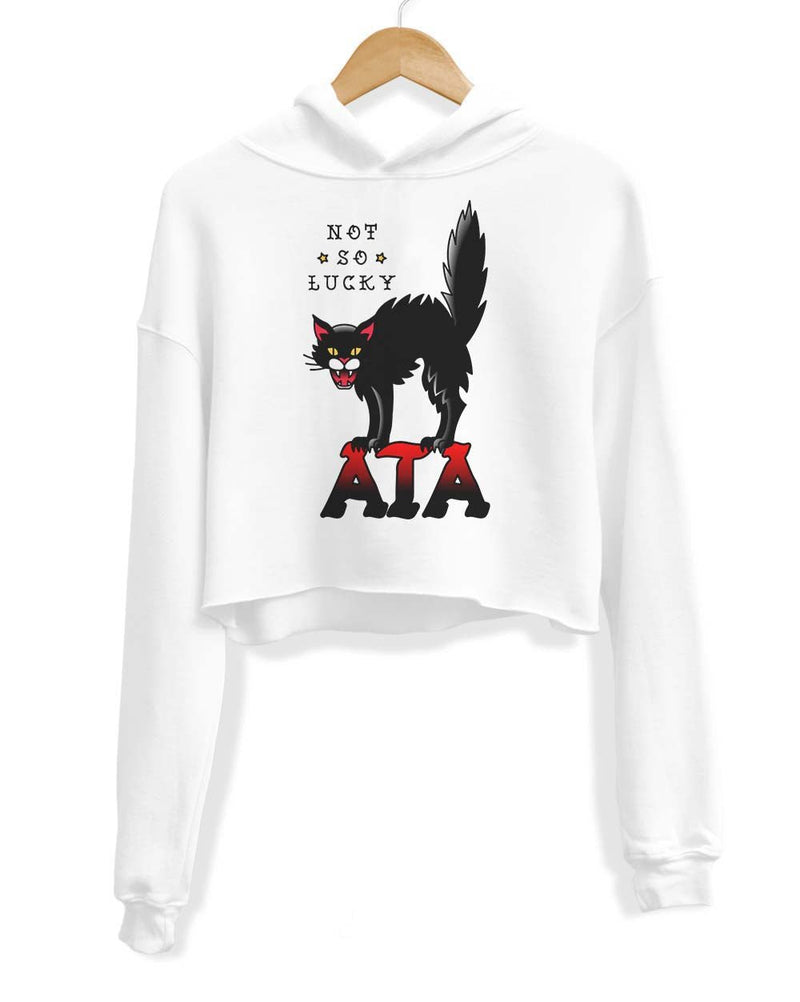 Load image into Gallery viewer, Unisex | Tattoo Black Cat | Crop Hoodie - Arm The Animals Clothing Co.
