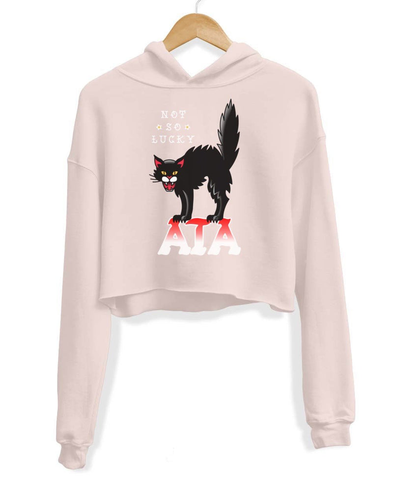 Load image into Gallery viewer, Unisex | Tattoo Black Cat | Crop Hoodie - Arm The Animals Clothing Co.
