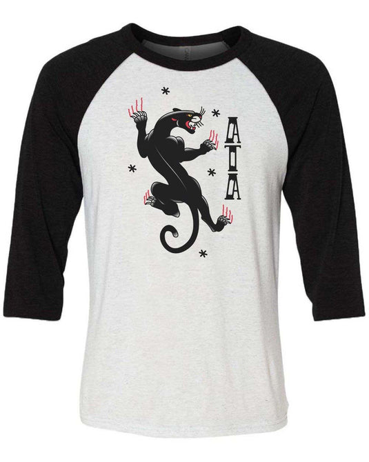 Unisex | Tattoo Black Panther | 3/4 Sleeve Raglan - Arm The Animals Clothing Co.