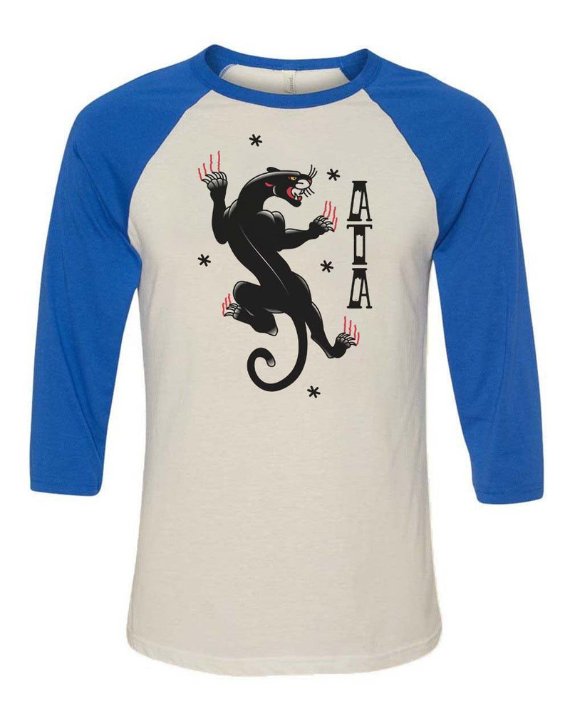 Load image into Gallery viewer, Unisex | Tattoo Black Panther | 3/4 Sleeve Raglan - Arm The Animals Clothing Co.
