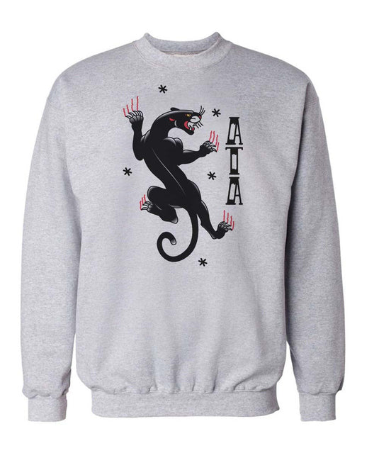 Unisex | Tattoo Black Panther | Crewneck Sweatshirt - Arm The Animals Clothing Co.