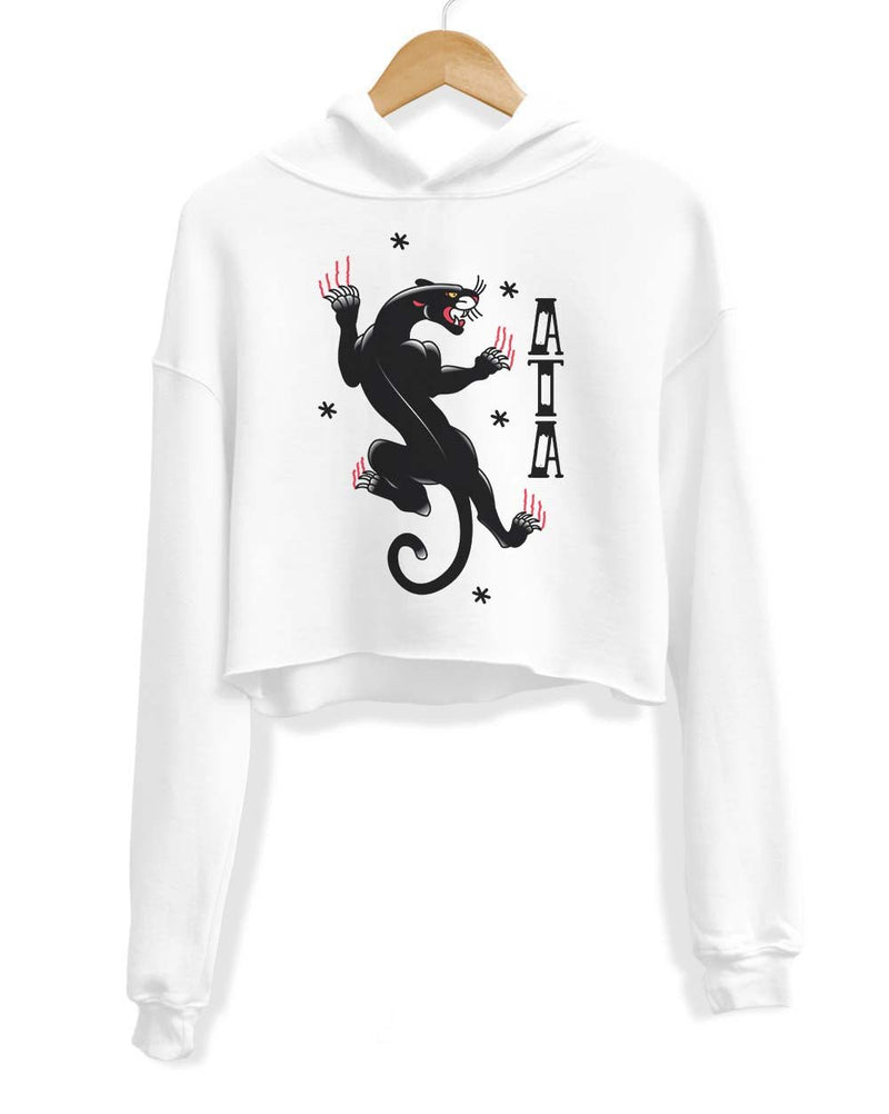Load image into Gallery viewer, Unisex | Tattoo Black Panther | Crop Hoodie - Arm The Animals Clothing Co.
